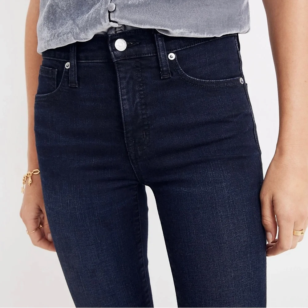 Madewell Navy Blue Colored Denim 9” High Rise Skinny Jeans